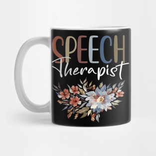 Flower Teacher SLP Speech Therapist Back to School Mug